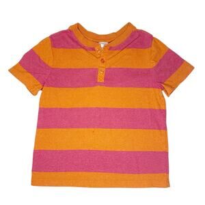 Hanna Andersson Striped Henley Tee Size 110cm (4)